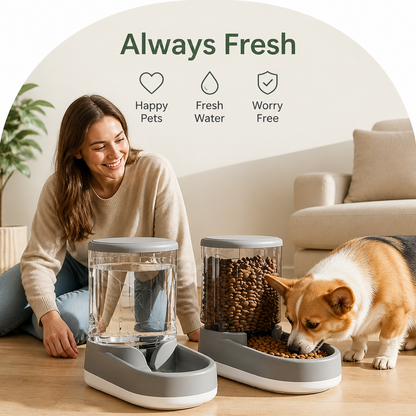 Ortekor Automatic Continuous Flow Water Fountain & Feeder