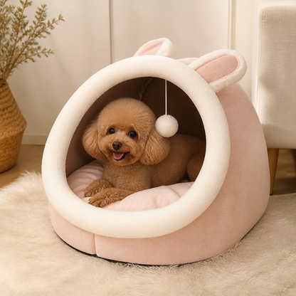 Ortekor Breathable High-Rebound & Detachable Washable Cat Cave Bed
