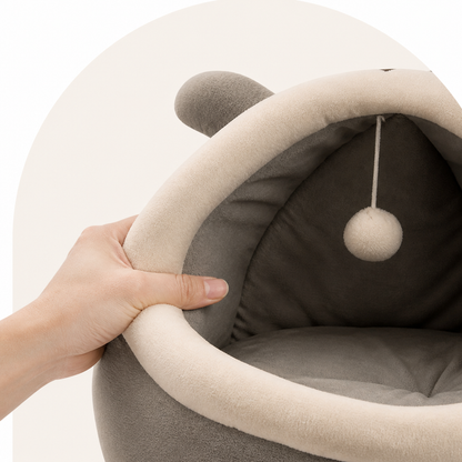 Ortekor Breathable High-Rebound & Detachable Washable Cat Cave Bed