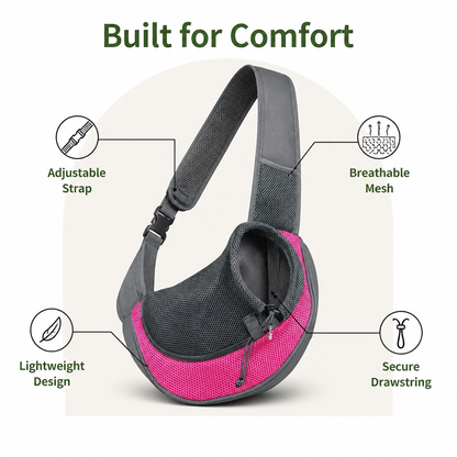 Ortekor Breathable Mesh & Adjustable Cross-Body Travel Carrier