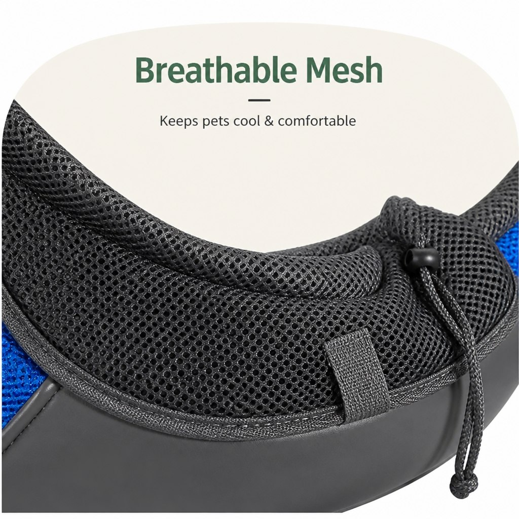 Ortekor Breathable Mesh & Adjustable Cross-Body Travel Carrier
