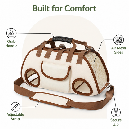 Ortekor Breathable Mesh & Dual-Carry Dog Carrier (Wipe-Clean)