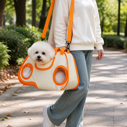 Ortekor Breathable Mesh & Dual-Carry Dog Carrier (Wipe-Clean)
