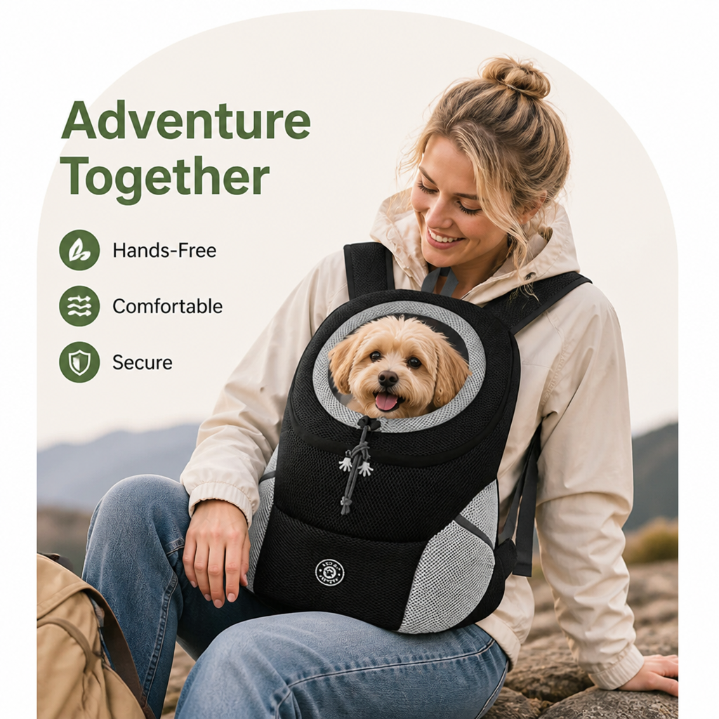 Ortekor Breathable Mesh & Ergonomic Padded Dog Carrier Backpack (Removable Base)