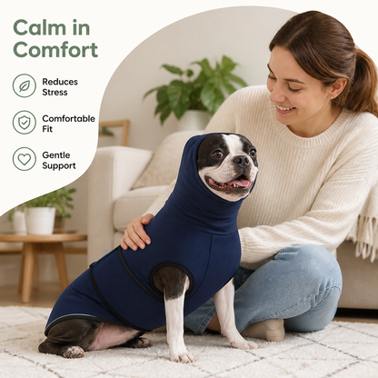 Ortekor Breathable Mesh & Flannel Hood Calming Vest (Adjustable Velcro)