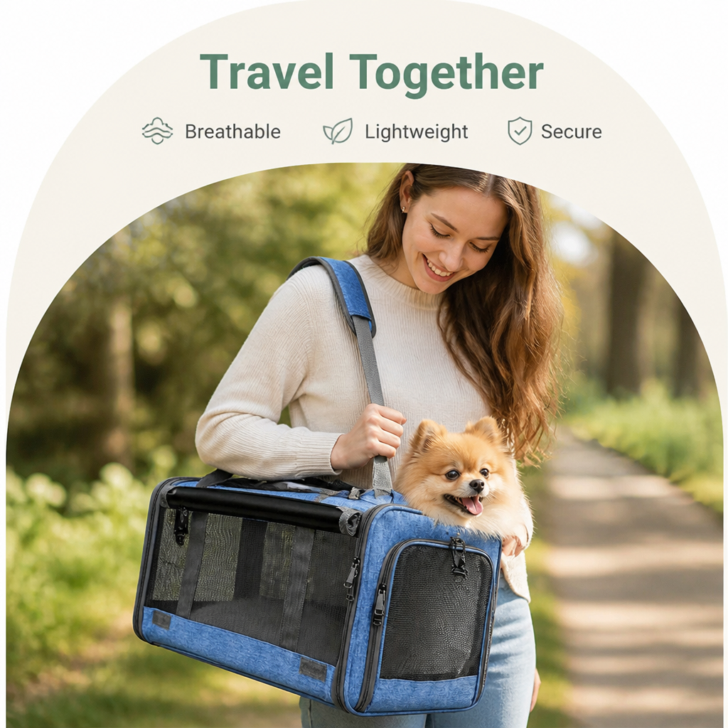 Ortekor Breathable Mesh & Foldable Airline-Approved Travel Carrier