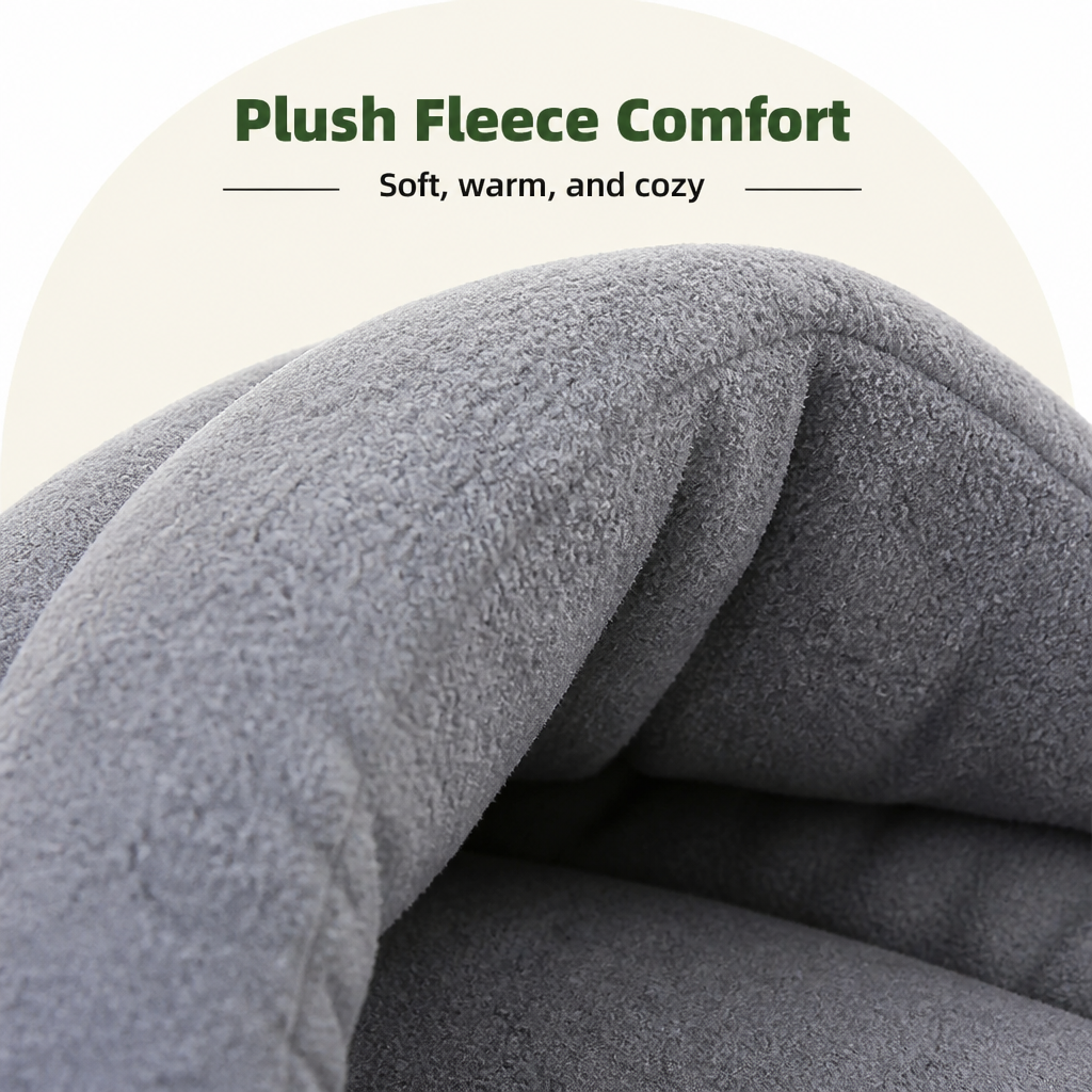 Ortekor Calming Plush Fleece Pet Cave Bed