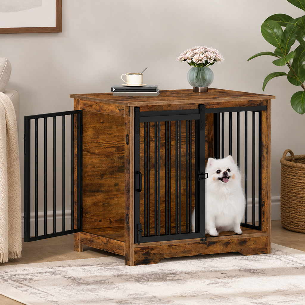 Ortekor Chew-Resistant Dual-Door Locking Dog Crate