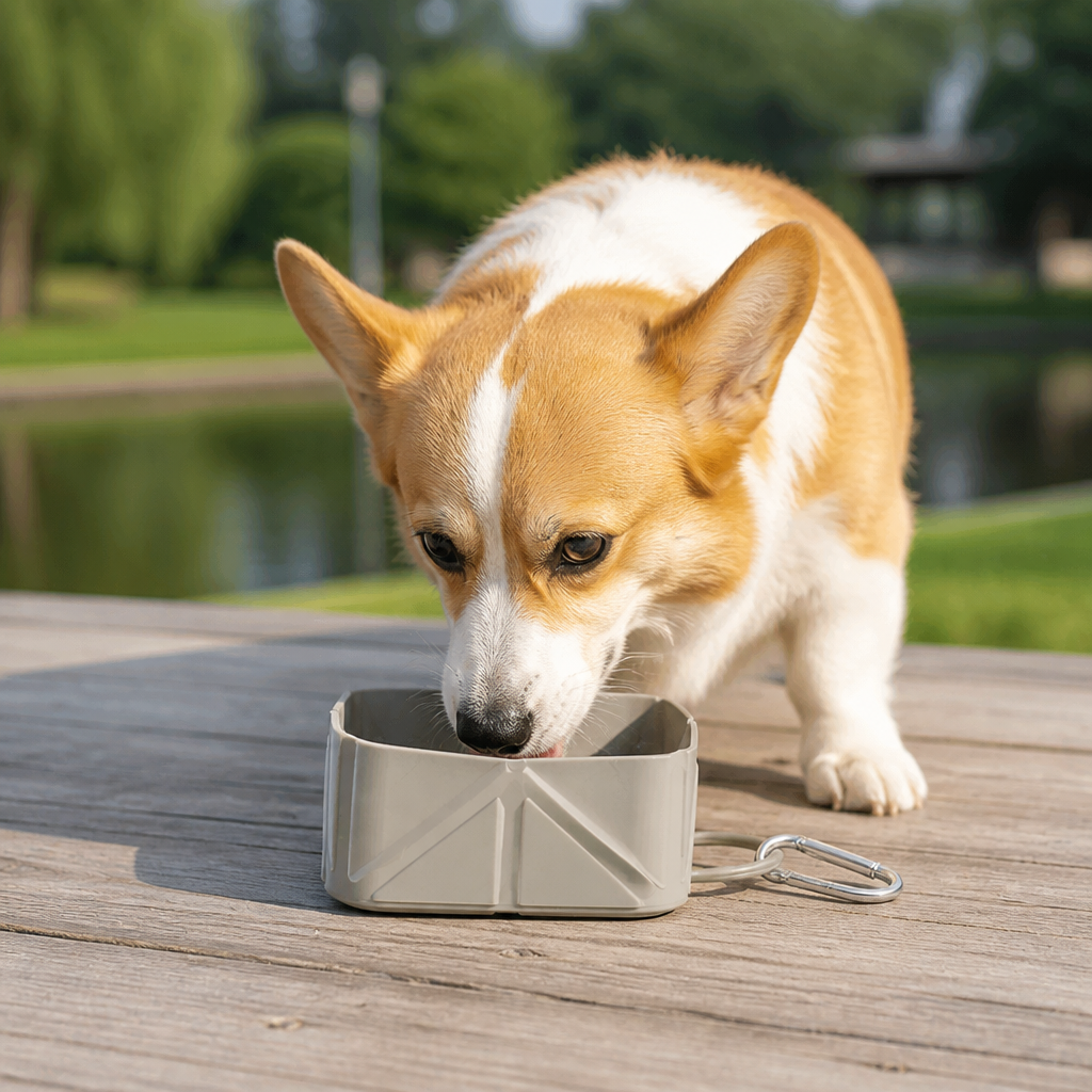 Ortekor Collapsible Silicone Pet Travel Bowl