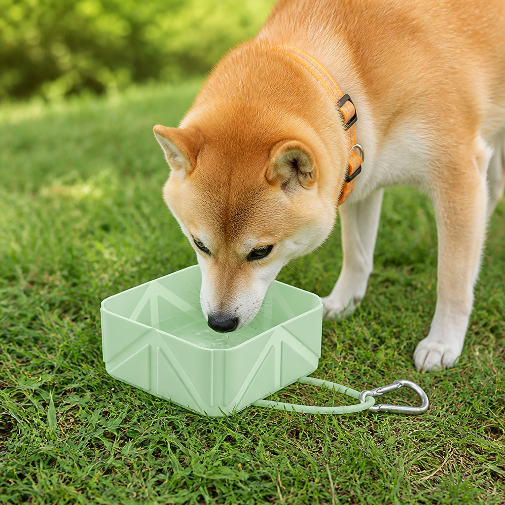 Ortekor Collapsible Silicone Pet Travel Bowl