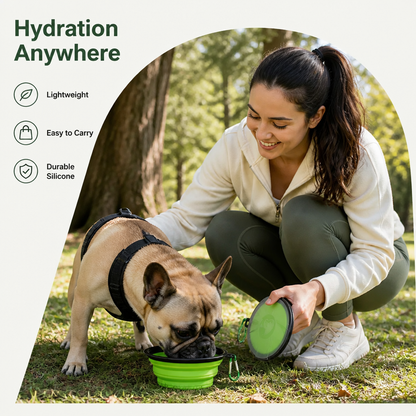 Ortekor Collapsible Silicone & Travel-Friendly Dog Bowl