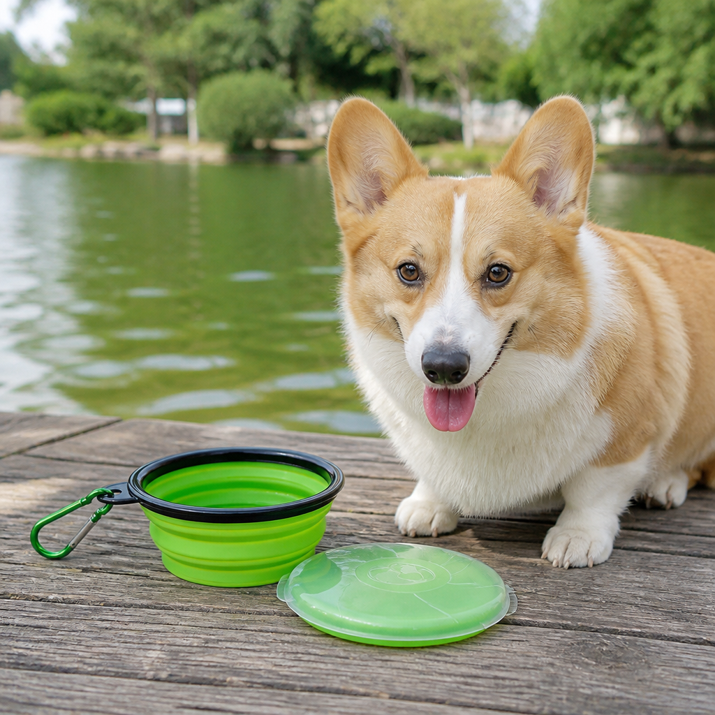Ortekor Collapsible Silicone & Travel-Friendly Dog Bowl
