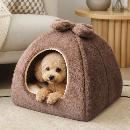 Ortekor Coral Velvet Lining Pet Bed (Removable Washable Mat)