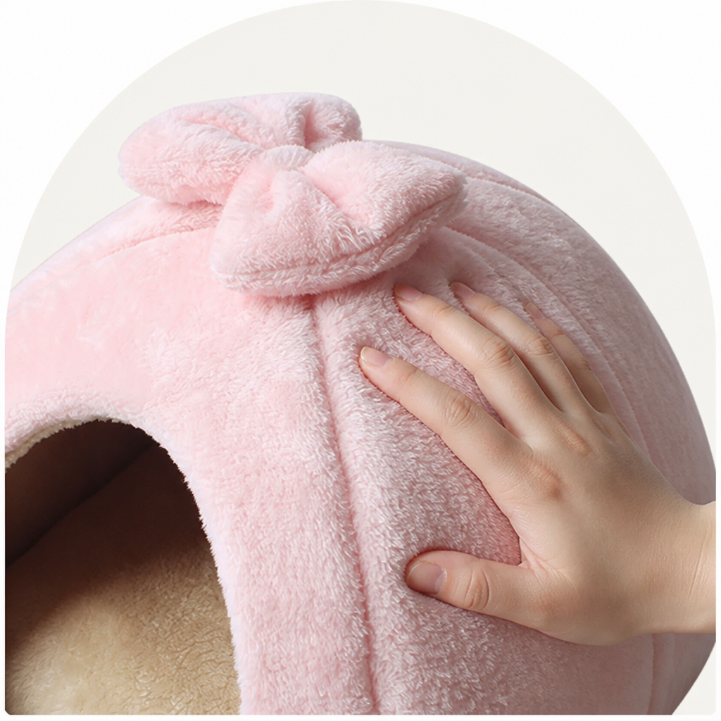 Ortekor Coral Velvet Lining Pet Bed (Removable Washable Mat)