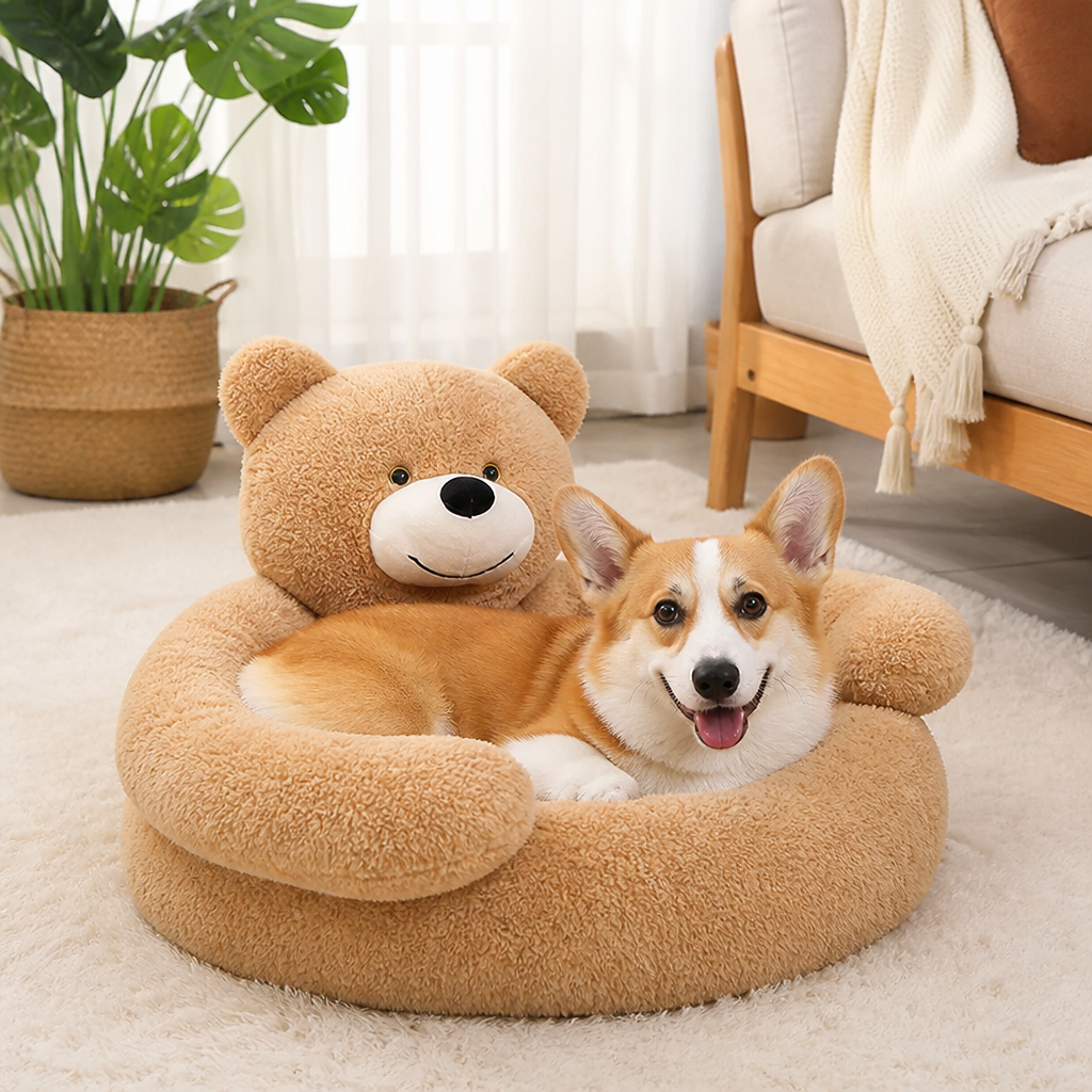 Ortekor Donut Plush & Washable Dog Sofa Bed