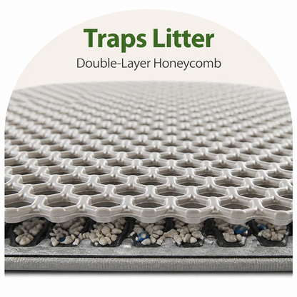 Ortekor Double-Layer Honeycomb & Waterproof Cat Litter Mat