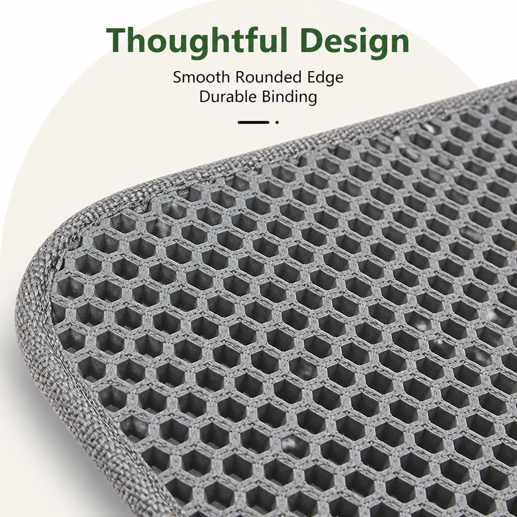 Ortekor Double-Layer Honeycomb & Waterproof Cat Litter Mat