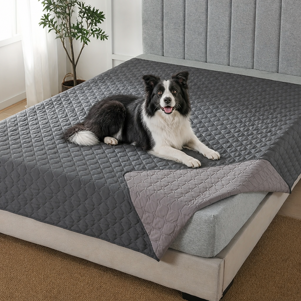 Ortekor Double-Sided Waterproof & Reversible Plaid Sofa & Bed Cover (Machine Washable)