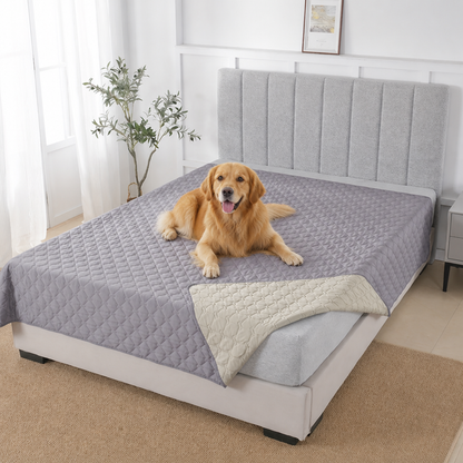 Ortekor Double-Sided Waterproof & Reversible Plaid Sofa & Bed Cover (Machine Washable)