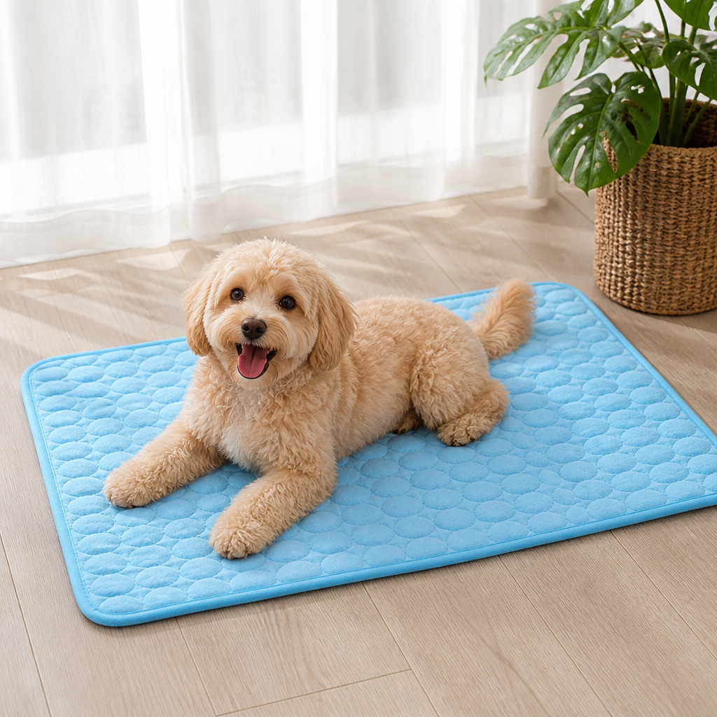 Ortekor Dual-Sided Ice Silk Cooling Pet Mat (Machine Washable)