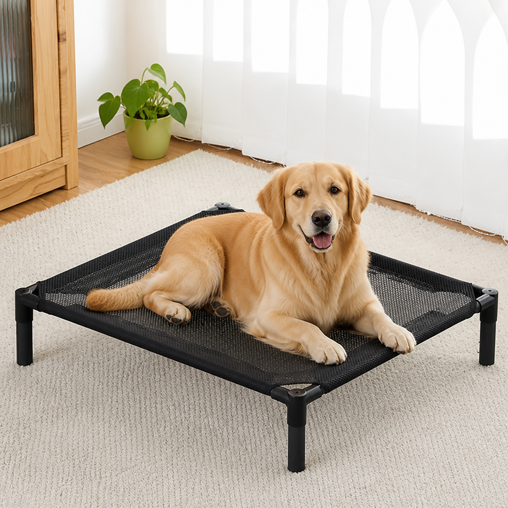 Ortekor Durable Outdoor Foldable Mesh Dog Bed (Washable)