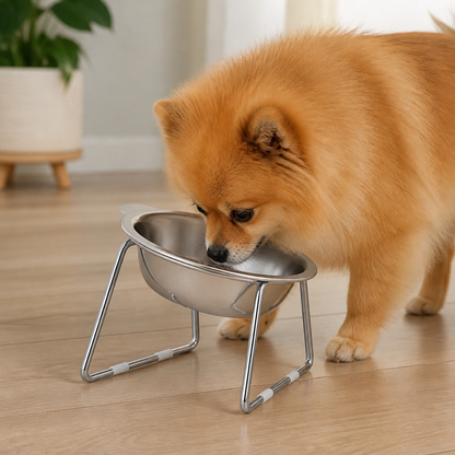Ortekor Elevated 15° Tilt Stainless Steel Cat Bowl