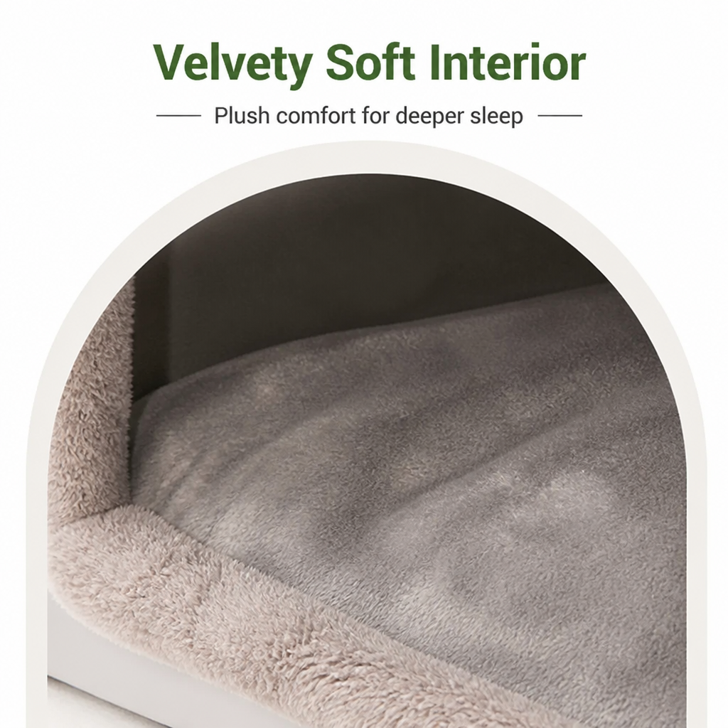 Ortekor Enclosed Foldable Cave Dog Bed (Removable Nest)