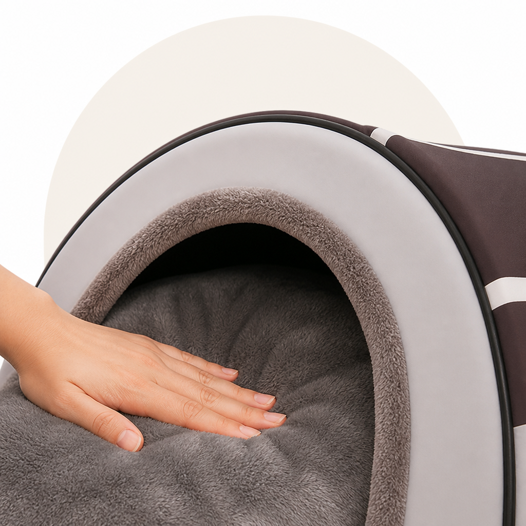 Ortekor Enclosed Foldable Cave Dog Bed (Removable Nest)