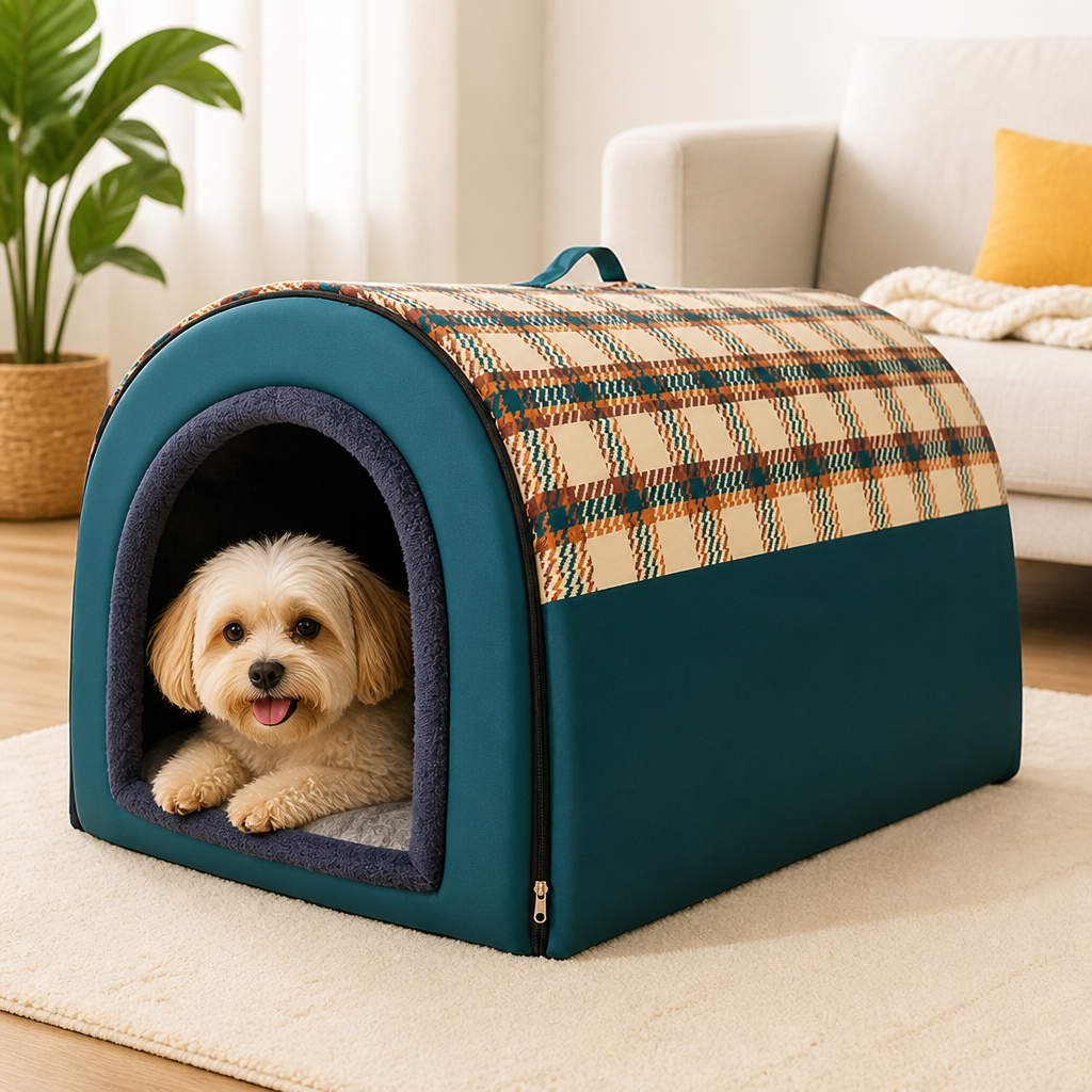 Ortekor Enclosed Foldable Cave Dog Bed (Removable Nest)