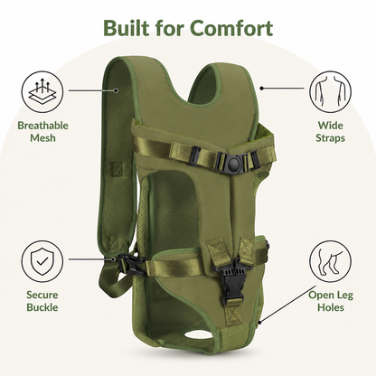 Ortekor Ergonomic Padded & Adjustable Straps Front Carrier Backpack