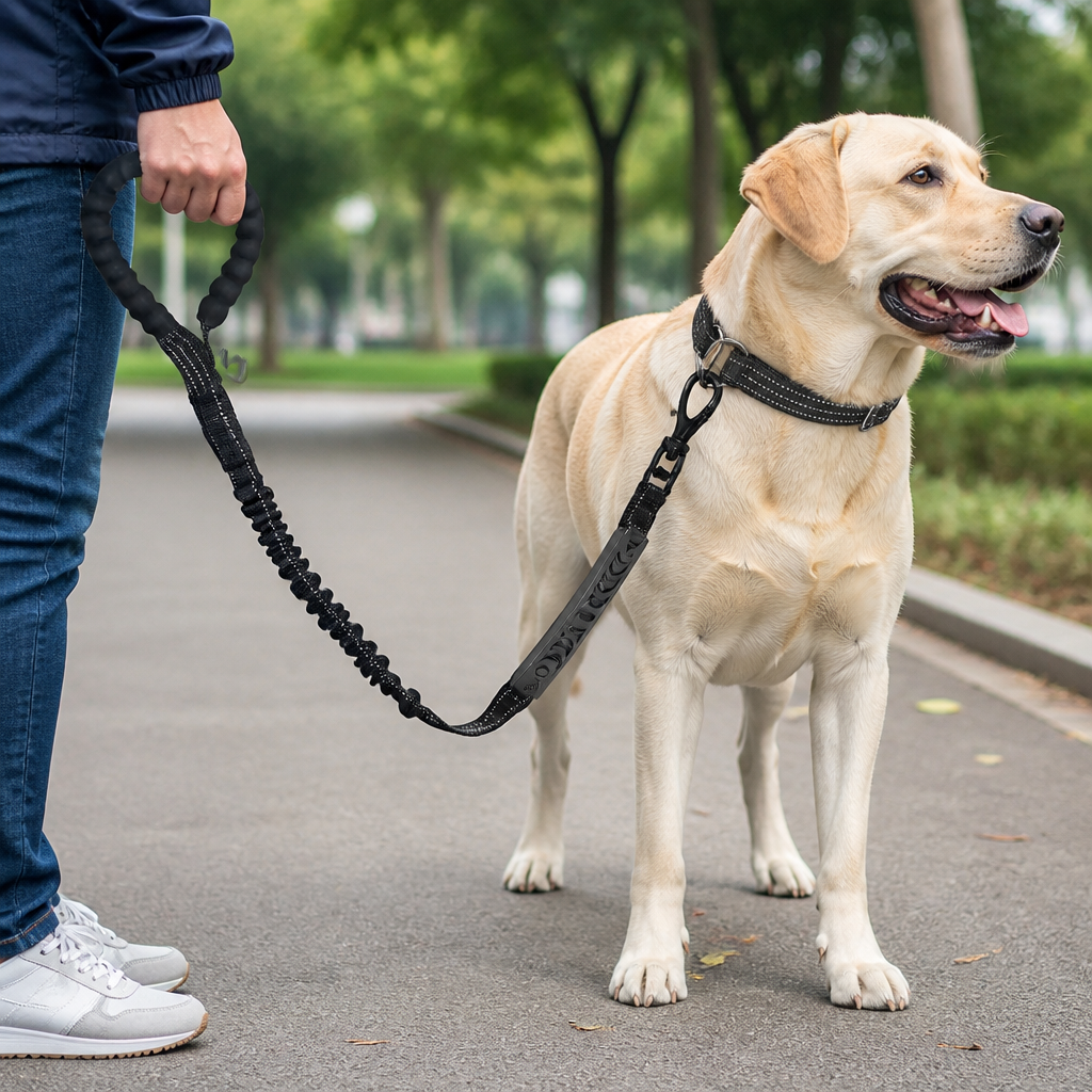 Ortekor Explosion-Proof Double-Sided Reflective Adjustable Dog Leash (Medium & Large)