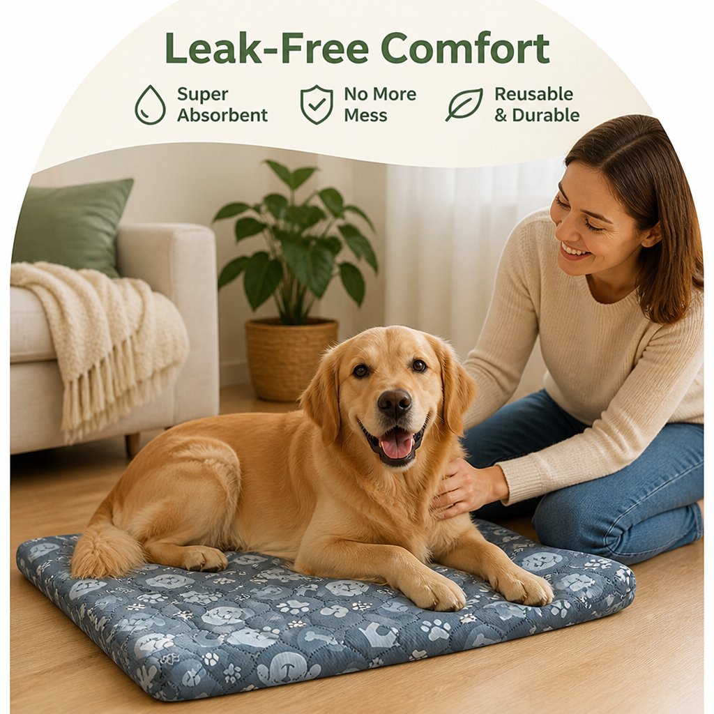 Ortekor Extra Absorbent & Waterproof Dog Training Pad (Reusable 2-Pack)