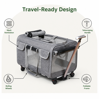 Ortekor Extra Large Detachable & Foldable Travel Carrier