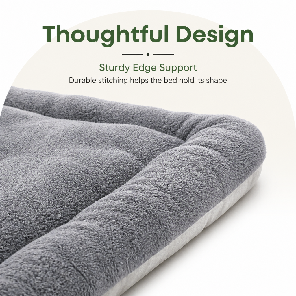 Ortekor Extra Large Thickened Plush Polyester Dog Bed