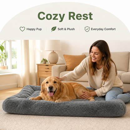 Ortekor Extra Large Thickened Plush Polyester Dog Bed