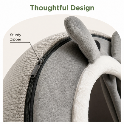 Ortekor Fleece & High-Rebound Sponge Dog Bed (Removable Washable Cover)