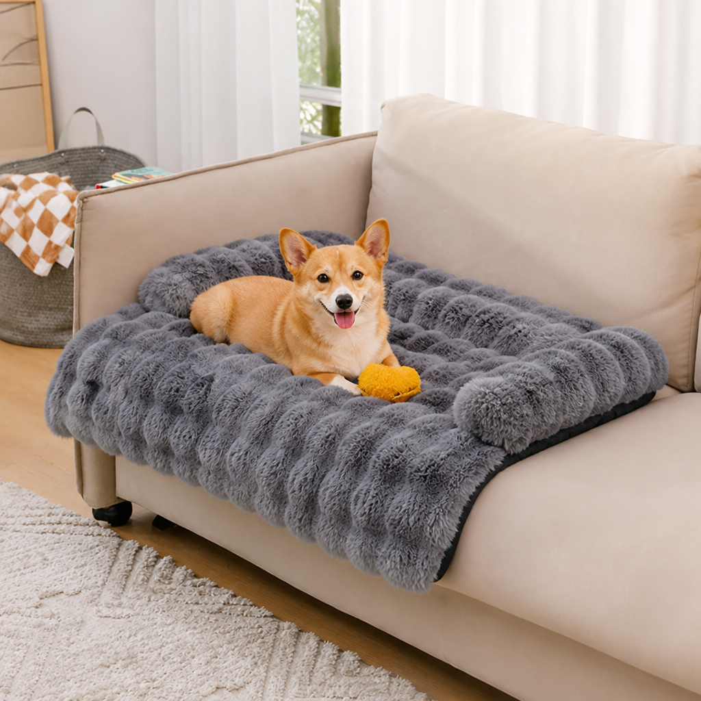 Ortekor Fluffy Plush Washable Bolster Bed