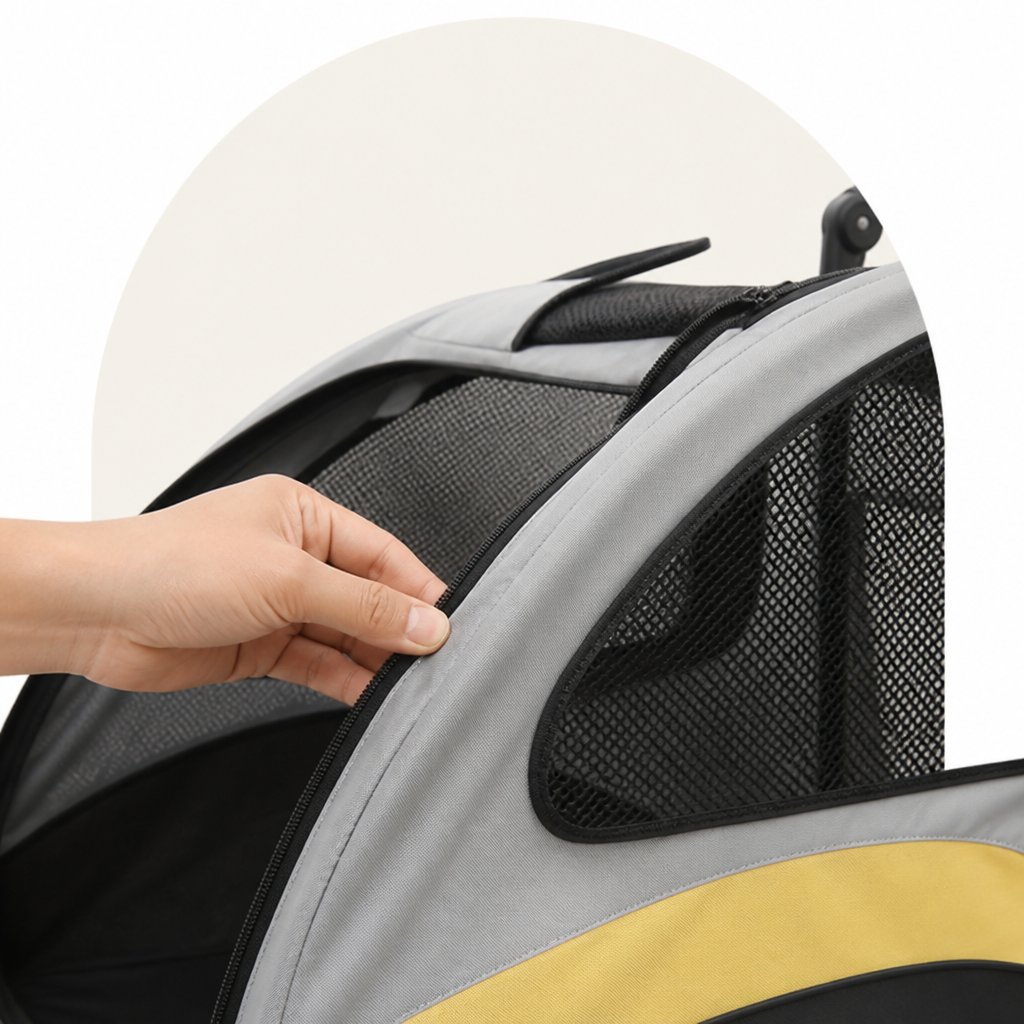 Ortekor Foldable 4-Wheel Breathable Mesh Travel Stroller
