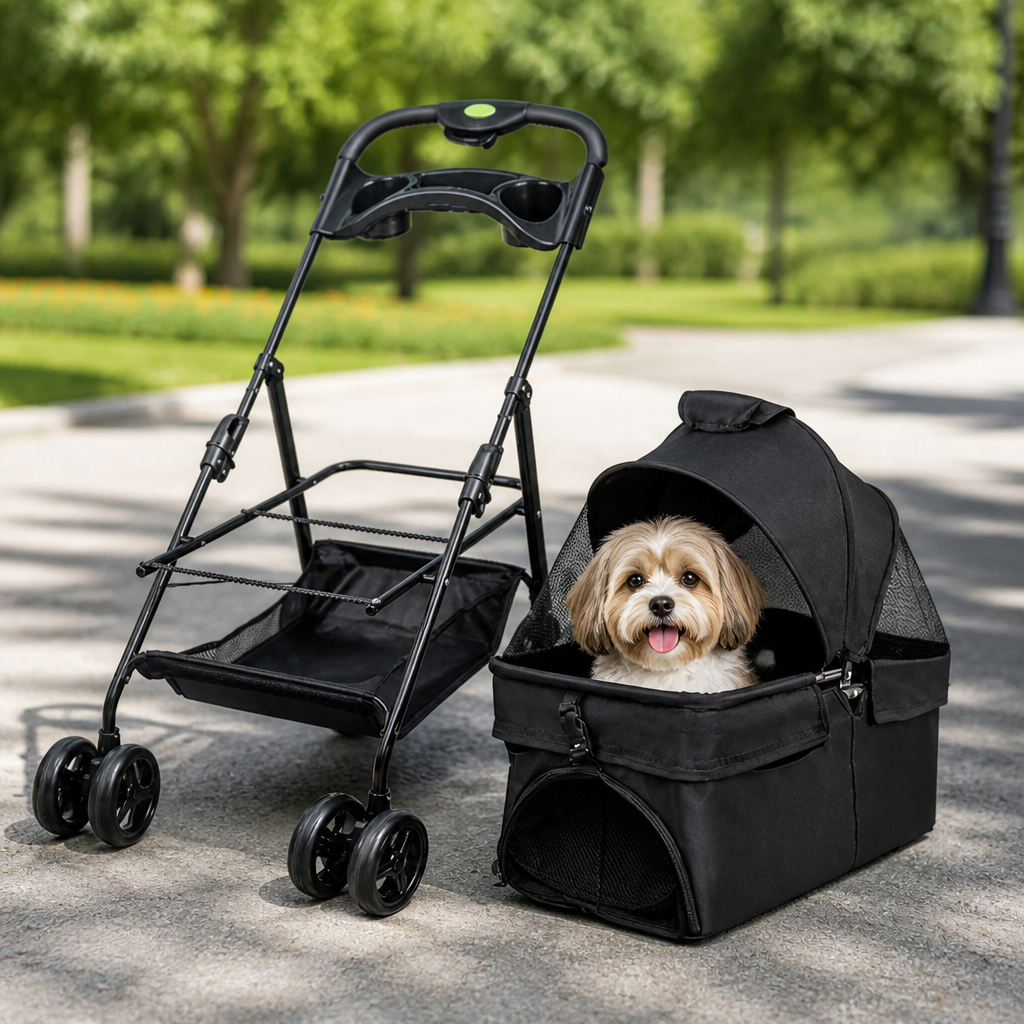 Ortekor Foldable & Detachable Pet Stroller (One-Touch Fold)