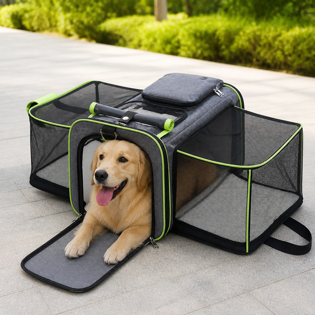 Ortekor Foldable & Expandable Breathable Mesh Pet Carrier