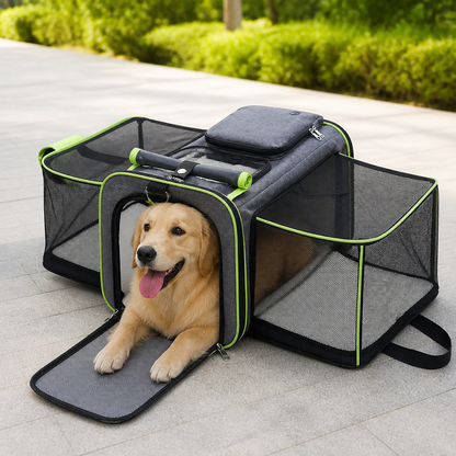 Ortekor Foldable & Expandable Breathable Mesh Pet Carrier