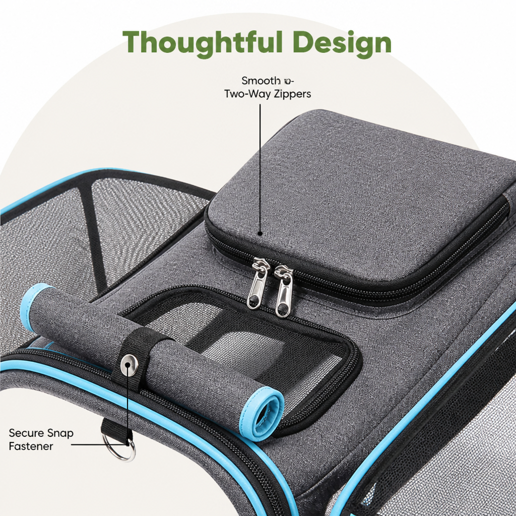 Ortekor Foldable & Expandable Breathable Mesh Pet Carrier