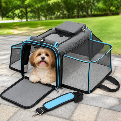 Ortekor Foldable & Expandable Breathable Mesh Pet Carrier