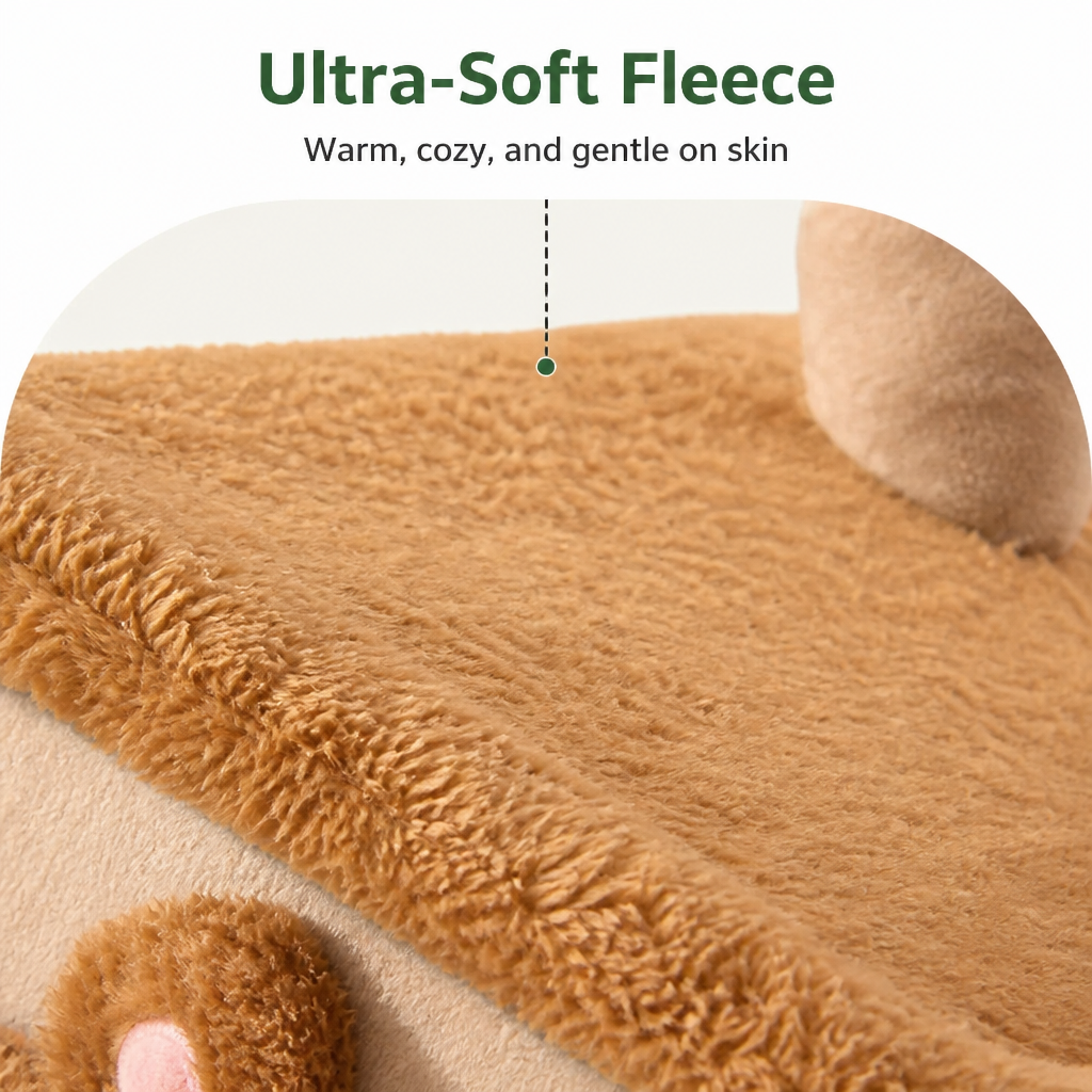 Ortekor Foldable Fleece-Lined Rebound Foam Pet House
