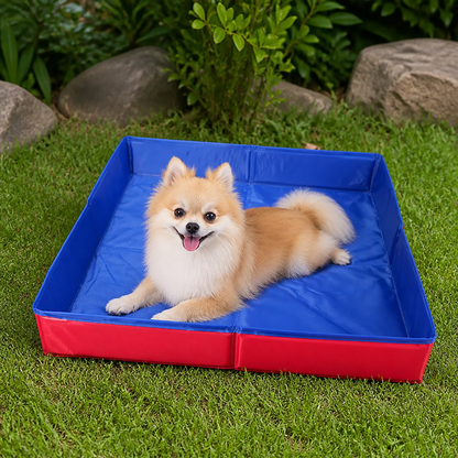 Ortekor Foldable Pet Paddling Pool (Anti-Slip PVC Base)