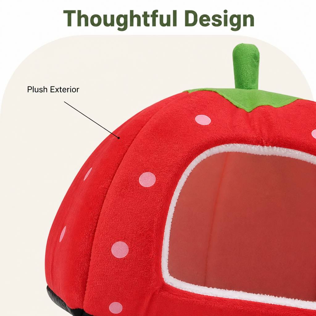 Ortekor Foldable Plush Pet House Bed