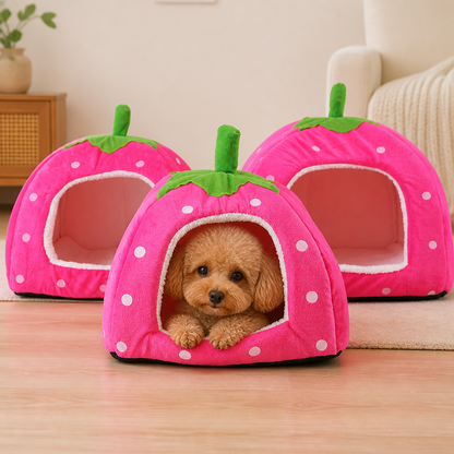 Ortekor Foldable Plush Pet House Bed