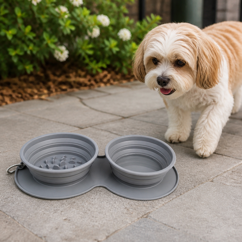 Ortekor Foldable Silicone Anti-Slip Travel Bowl