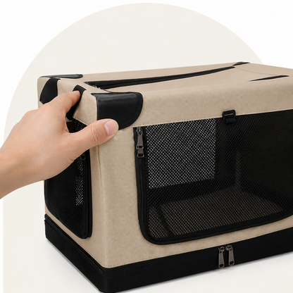 Ortekor Foldable & Ventilated Car Kennel (Small)