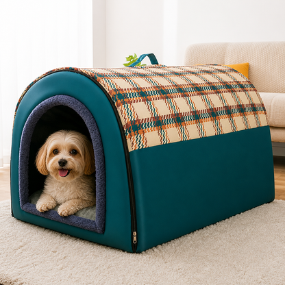 Ortekor Foldable & Washable Enclosed Dog Bed (Removable Nest)